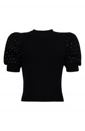 Jonathan Simkhai Daphne Embellished Puff Sleeve Wool  amp  Cashmere Sweater   Nordstrom at Nordstrom