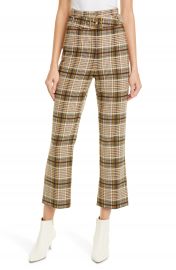 Jonathan Simkhai E-Cig Belted Plaid Pants   Nordstrom at Nordstrom