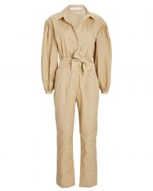 Jonathan Simkhai Frankie Poplin Tie-Waist Jumpsuit at Intermix