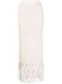 Jonathan Simkhai Fringed Knitted Skirt - at Farfetch