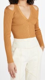 Jonathan Simkhai Jolie Cut Out Shoulder Cardigan at Shopbop