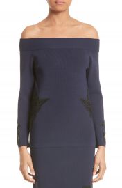 Jonathan Simkhai Lace Appliqu   Off the Shoulder Top at Nordstrom