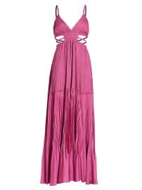 Jonathan Simkhai Liz Mushroom Pleated Gown in Hot Pink at Saks Fifth Avenue