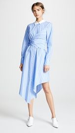 Jonathan Simkhai Long Sleeve Oxford Wrap Dress at Shopbop