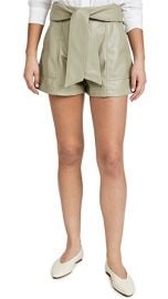 Jonathan Simkhai Mari Vegan Leather Tie Waist Shorts at Shopbop