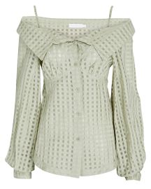 Jonathan Simkhai Paulina Cold-Shoulder Blouse at Intermix