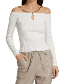 Jonathan Simkhai Quinn Rib-Knit Chain Top on SALE at Saks Off 5th