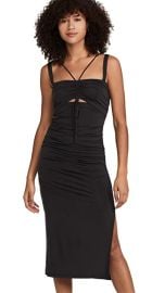 Jonathan Simkhai STANDARD Lucy Slinky Jersey Cutout Ruched Midi Dress at Shopbop