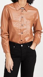 Jonathan Simkhai STANDARD Ryder Pleated Sleeve Shirt at Shopbop