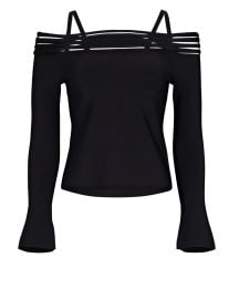 Jonathan Simkhai Sarah Cold-Shoulder Rib Knit Top at Intermix