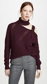 Jonathan Simkhai Strapped Wool Asymmetric Sweater at Shopbop