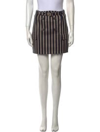 Jonathan Simkhai Striped Double Breasted Mini Skirt at The Real Real