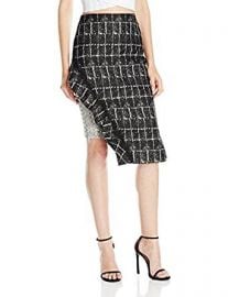 Jonathan Simkhai Women s Ruffle Space Dye Pencil Skirt at Amazon