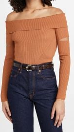 Jonathan Simkhai Zayla Compact Knit Off Shoulder Sweater at Shopbop