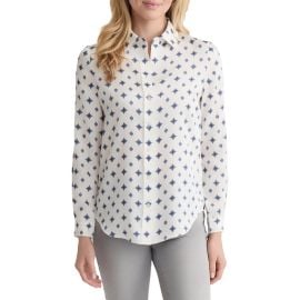 Jones New York Diamond Print Button-Up Shirt at Nordstrom