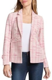Jones New York Plaid Tweed Faux Double Breasted Jacket at Nordstrom