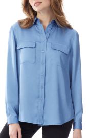 Jones New York Slim Fit Utility Blouse at Nordstrom