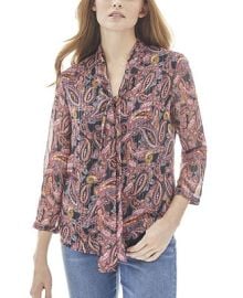 Jones New York Womens Tie Front Blouse  Reviews - Tops - Women - Macys at Macys