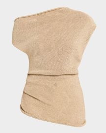 Joni Draped One-Shoulder Metallic Knit Top at Neiman Marcus