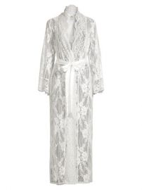 Jonquil Collette Lace Longline Robe  SaksFifthAvenue at Saks Fifth Avenue