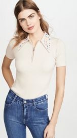 JoosTricot Polo with Swarovski Crystal Collar at Shopbop