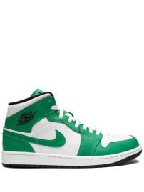 Jordan Air Jordan 1 Mid quotLucky Greenquot Sneakers - Farfetch at Farfetch