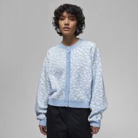 Jordan Flight Jacquard Knit Cardigan In Blue at Nike