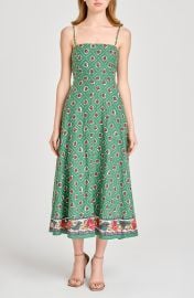 Josefina Scarf Print Linen Blend Midi Dress at Nordstrom Rack