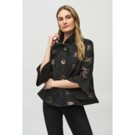 Joseph Ribkoff BlackGold Trapeze Jacket Style 244205 at DE Cabana