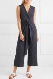 Joslyn pinstriped linen and cotton-blend canvas jumpsuit at Net A Porter