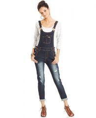 Jou Jou Juniors Distressed Denim Overalls - Juniors Jeans - Macys at Macys