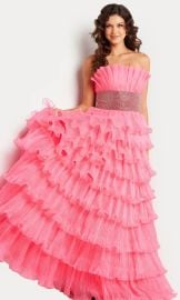 Jovani 26314 - Embellished Waist A-Line Prom Dress Couture Candy at Couture Candy