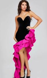 Jovani 39885 - Ruffled Slit Sweetheart Evening Gown Couture Candy at Couture Candy