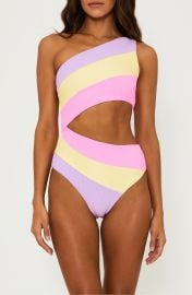 Joyce Stripe Cutout One-Piece Swimsuit at Nordstrom