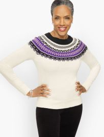 Joyful Fair Isle Crewneck Sweater at Talbots