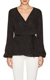 Juan Carlos Obando Metallic Jersey Wrap Top at Barneys