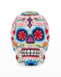 Judith Leiber Couture Skull Calavera Crystal Clutch Minaudiere at Neiman Marcus