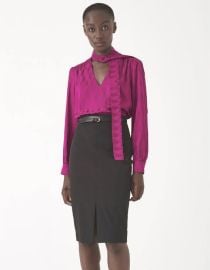 Judith and Charles Normandy Blouse in Magenta at Judith & Charles