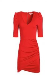 Judy Ruched Red Mini Dress at Orchard Mile