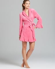 Juicy Couture Velour Robe in pink at Bloomingdales