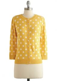 Jukebox Jubilee Cardigan in Yellow at ModCloth