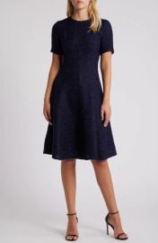 Julia Jordan Metalllic Tweed Fit Flare Cocktail Dress at Nordstrom