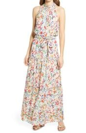 Julia Jordan Print Belted Tiered Maxi Dress at Nordstrom