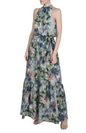 Julia Jordan Watercolor Floral Crinkle Maxi Dress at Nordstrom
