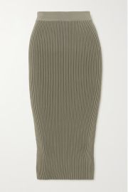 Julian two-tone ribbed stretch-jersey midi skirt at Net a Porter