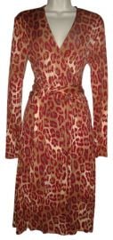 Julian wrap dress in leopard print at Diane von Furstenberg