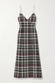 Julietta Plaid Side Slit Slipdress by Alice + Olivia at Net A Porter