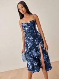  Juliette Dress in Lottie Navy at Reformation