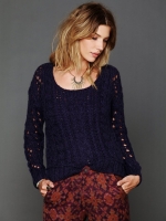 Juliettes blue knit sweater at Free People