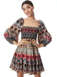 Julissa Empire Waist Mini Dress In Now And Forever Tangerine  Alice And Olivia at Alice and Olivia